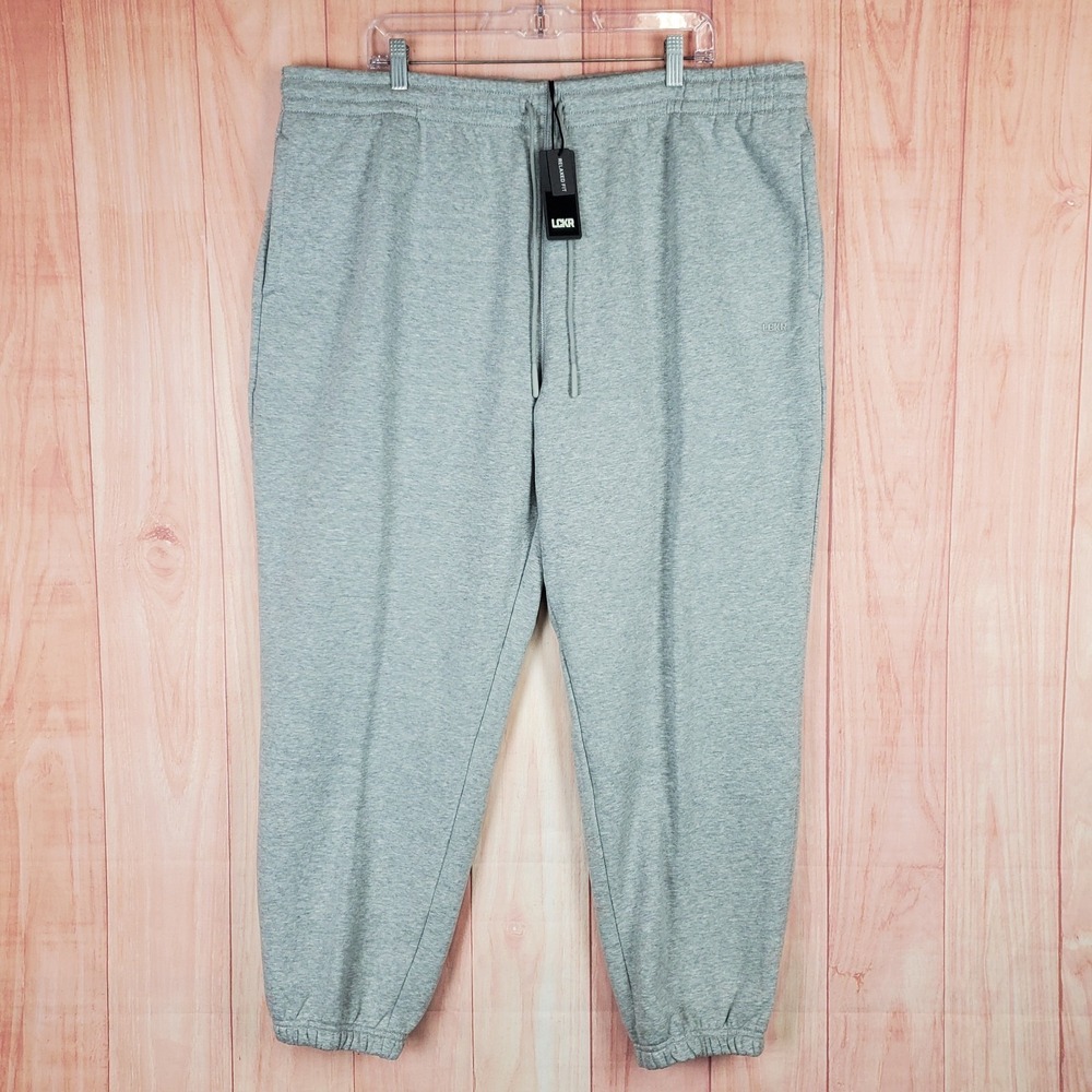 LCKR Mens Jogger Sweatpants Size 3XL Gray Drawstring